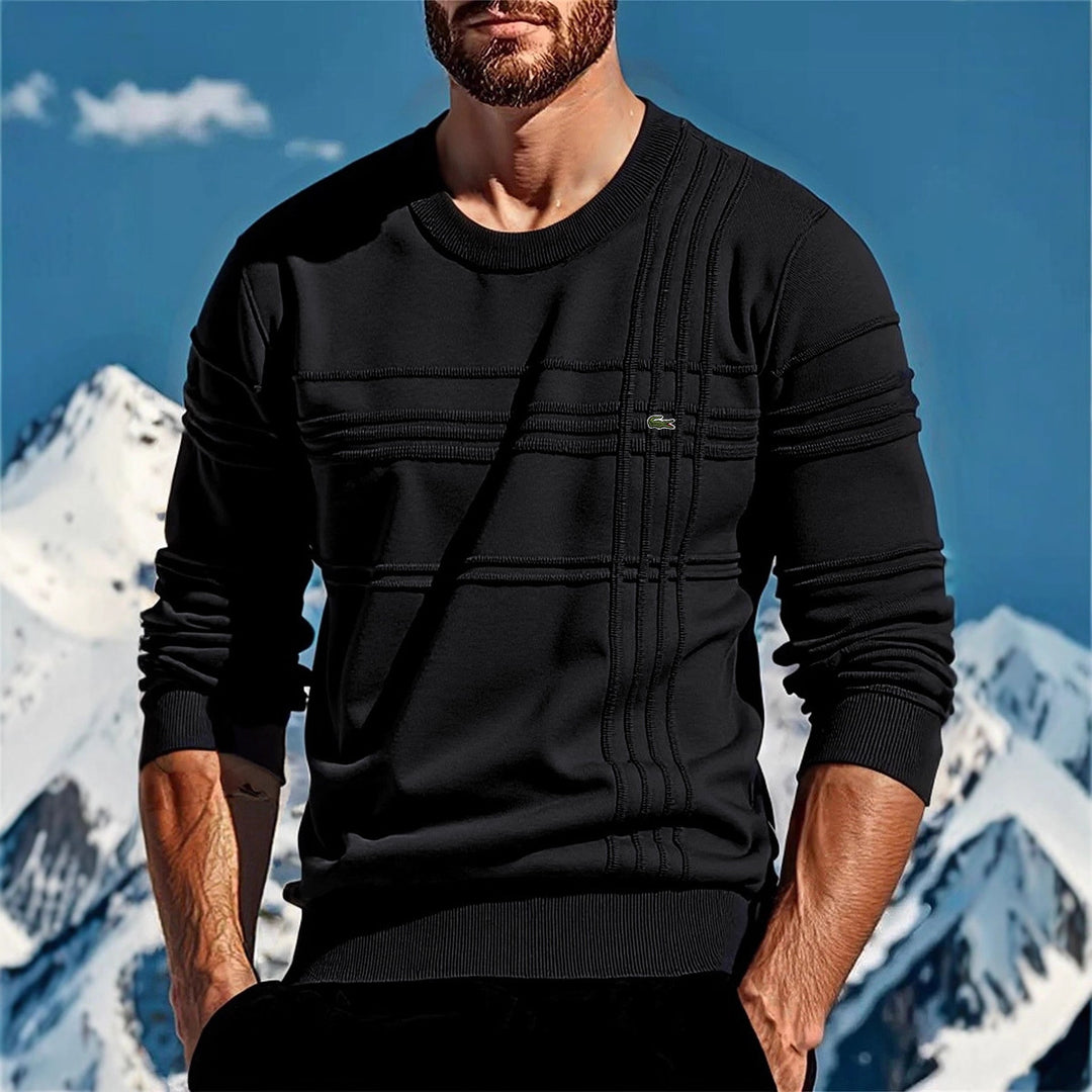 Herren stylischer Strickpullover mit einzigartigen Texturdetails Echoarchiv