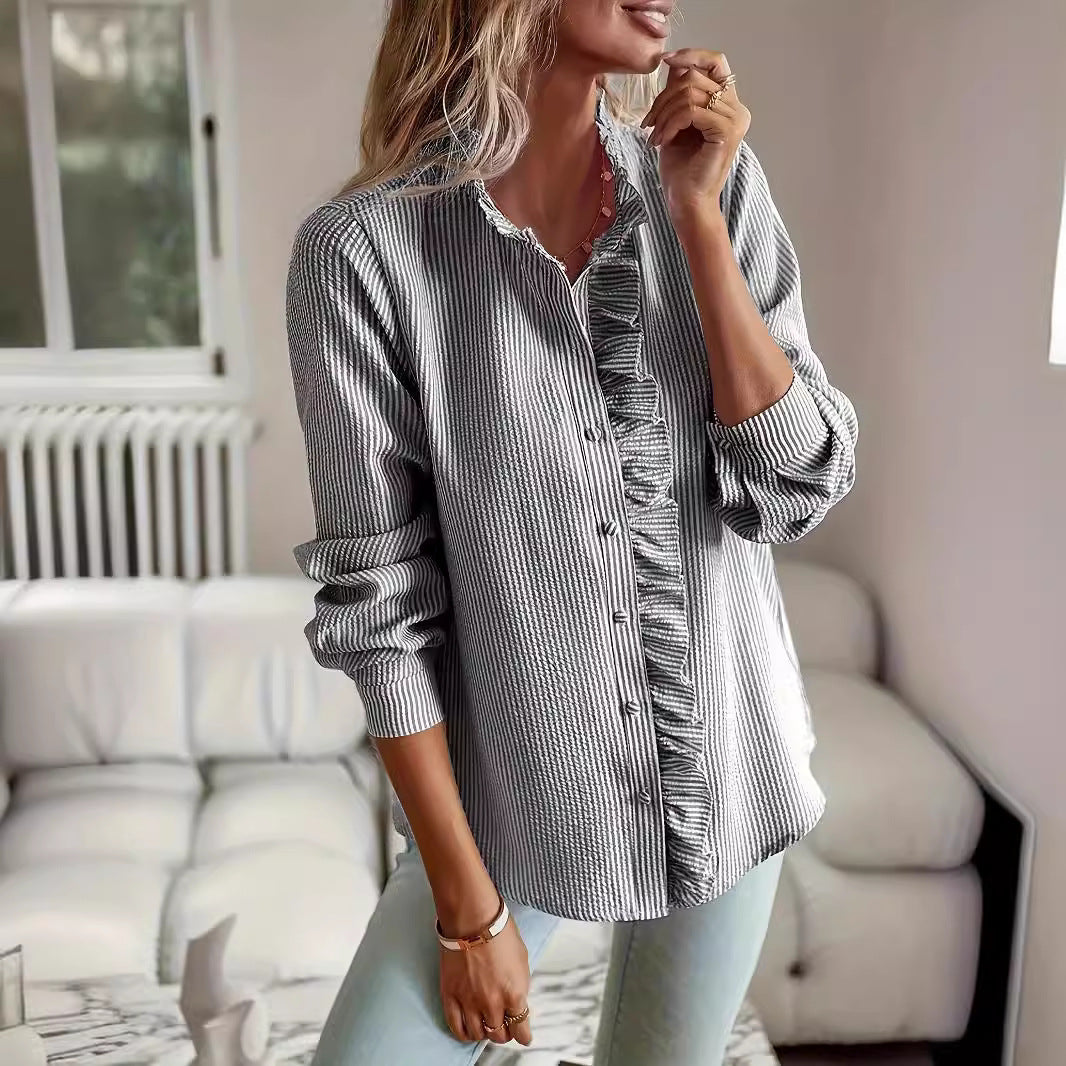 Damen Raffinierte Bluse mit Rüschen Echo Archiv