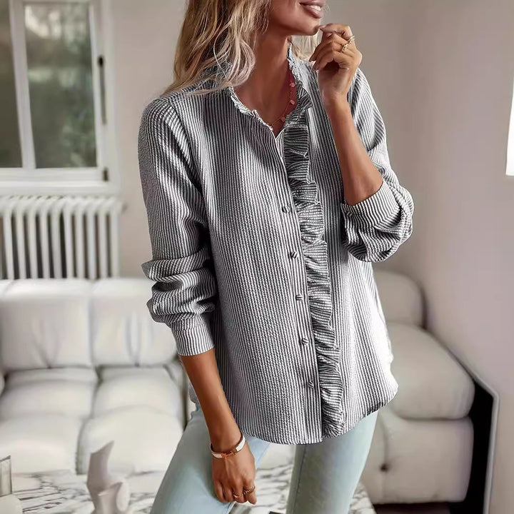 Damen Raffinierte Bluse mit Rüschen Echo Archiv
