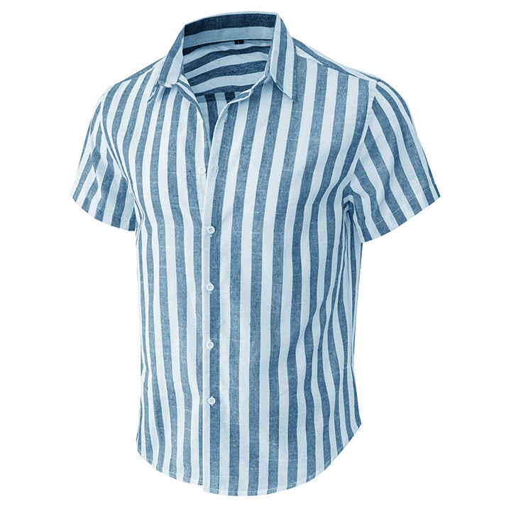 Herren Kurzarm-Hemd im modernen Streifenlook Echoarchiv