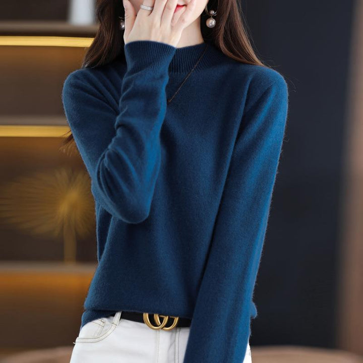 Damen Ultraleichter Mockneck-Feinstrickpullover in Kaschmir‑Optik Echoarchiv