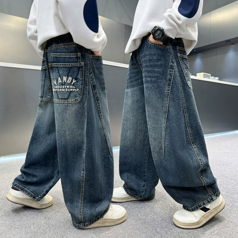 Damen weit geschnittene Jeans mit einzigartigen Details Echo Archiv