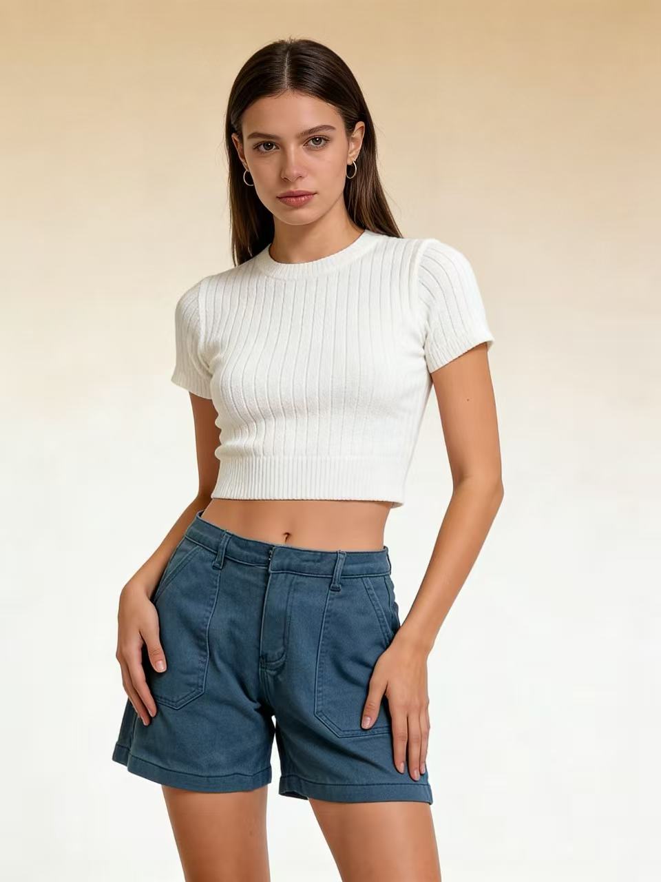 Damen lässige Sommer-Shorts mit seitlichen Taschen und komfortablem Schnitt Echo Archiv