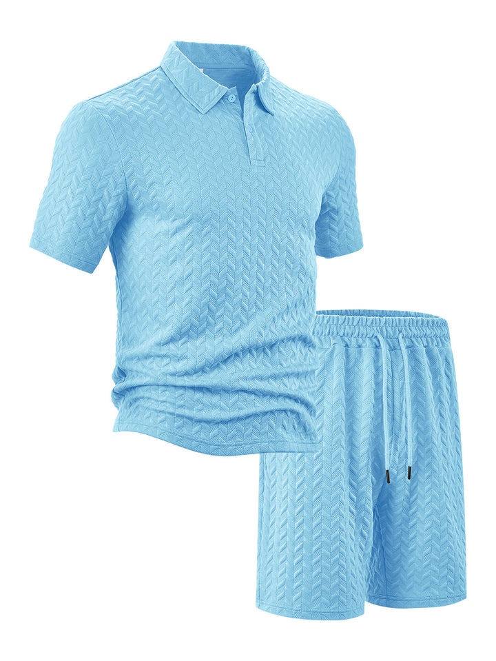 Herren Freizeit Polo und Shorts Set Echoarchiv