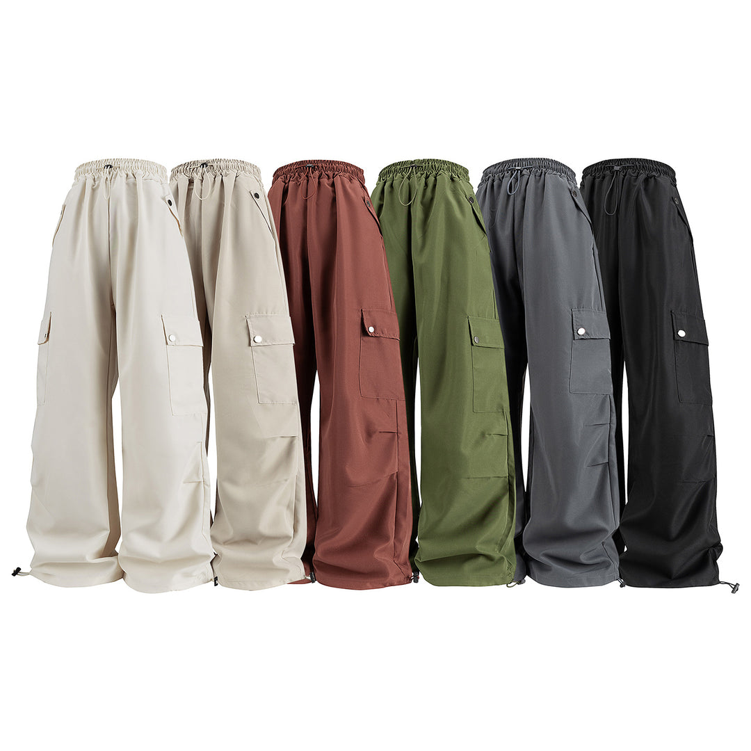 Damen Baggy-Cargo-Hose mit Tunnelzugbund, großen Klappentaschen und verstellbarem Saum Echo Archiv