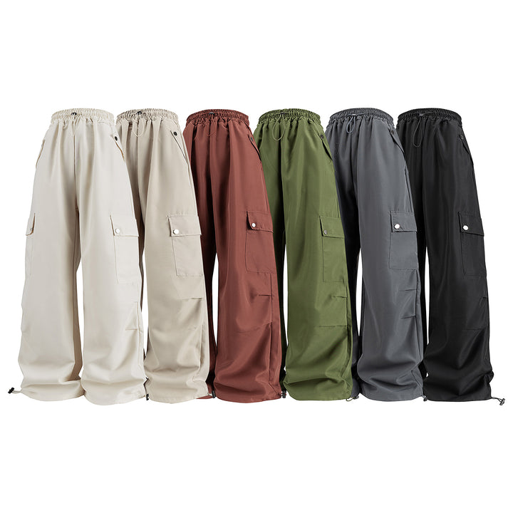 Damen Baggy-Cargo-Hose mit Tunnelzugbund, großen Klappentaschen und verstellbarem Saum Echo Archiv
