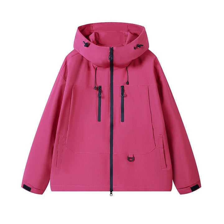 Herren Technische wasserabweisende Kapuzen‑Übergangsjacke mit getapten Reißverschlüssen & Utility‑Taschen Echoarchiv