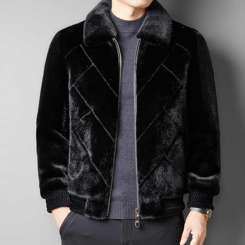 Herren modische Fleecejacke mit elegantem Stehkragen Echoarchiv