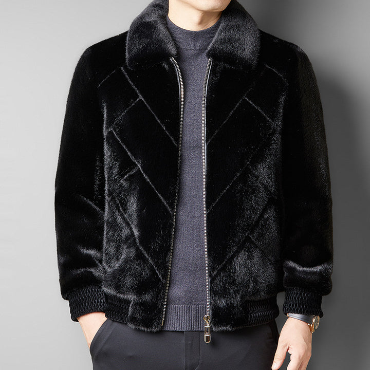 Herren modische Fleecejacke mit elegantem Stehkragen Echoarchiv
