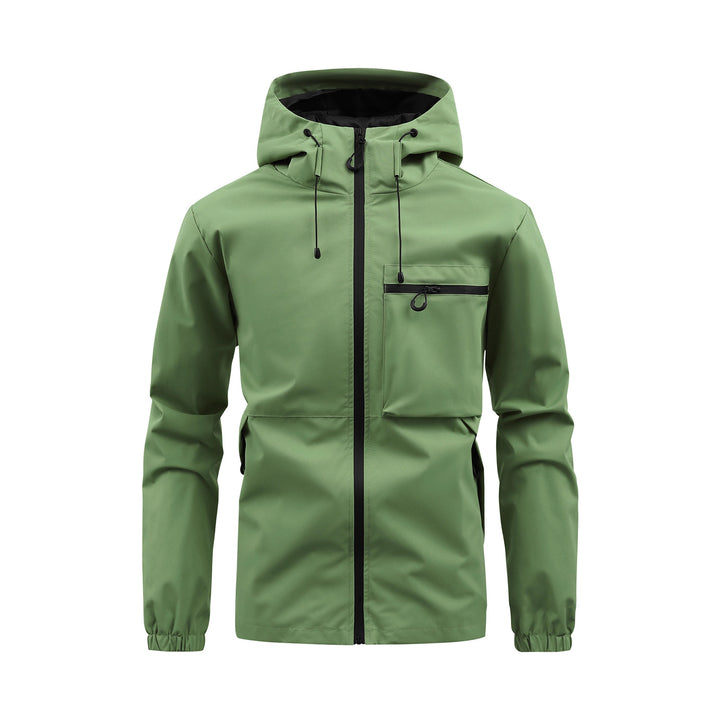Herren atmungsaktive Regenjacke mit verstellbarer Kapuze Echoarchiv