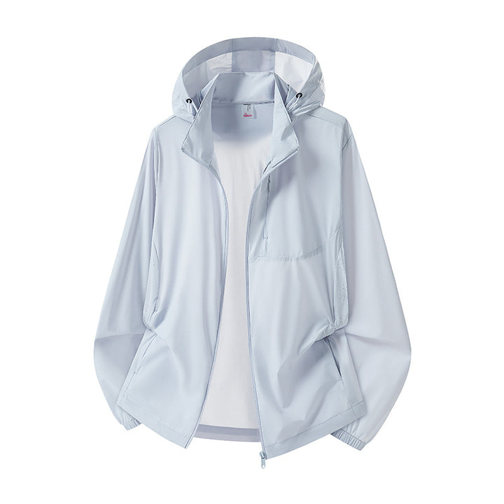Damen Leichter Windbreaker mit Kapuze Echo Archiv