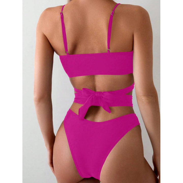 Damen hoch taillierter Cut-Out-Bikini mit raffiniertem Wickeldesign Echo Archiv