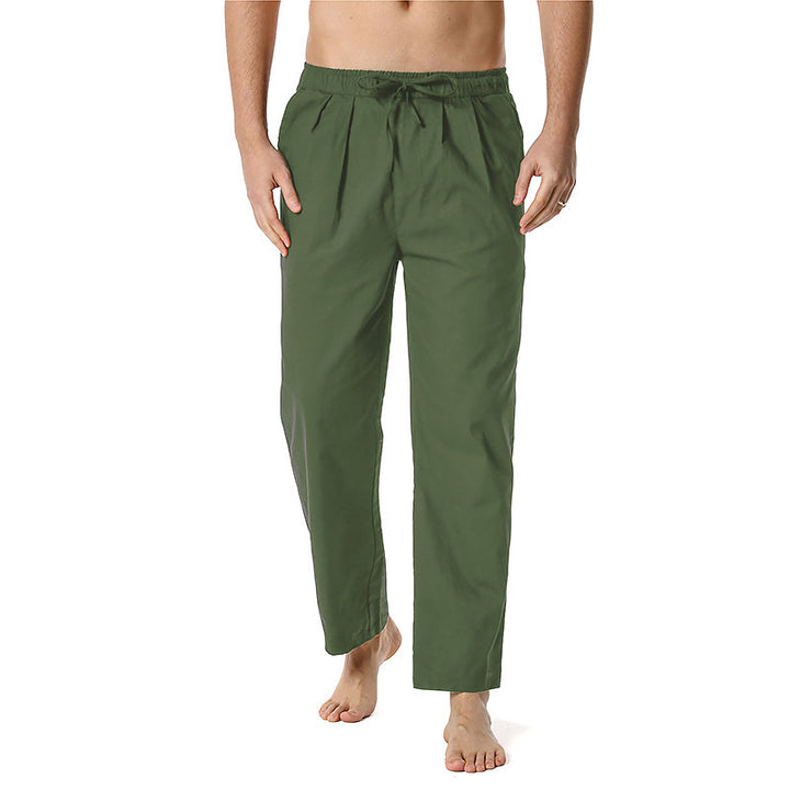 Herren luftige Sommerhose mit verstellbarem Kordelzug und seitlichen Taschen Echoarchiv