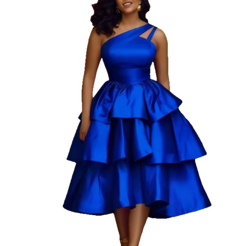 Damen festliches Wickelkleid mit voluminösem Rüschendesign Echo Archiv
