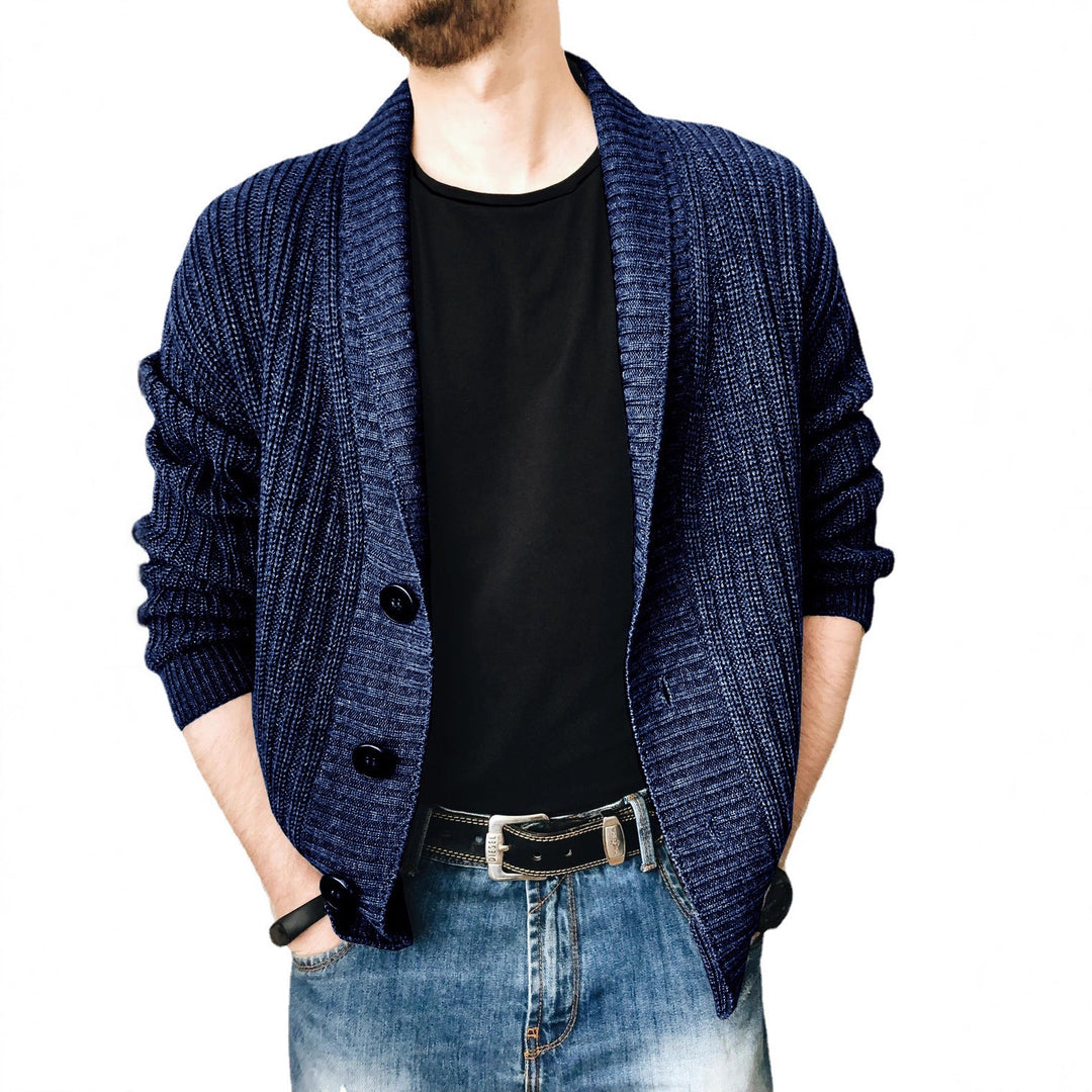 Herren Strickcardigan mit Schalkragen und Knopfleiste Echo Archiv