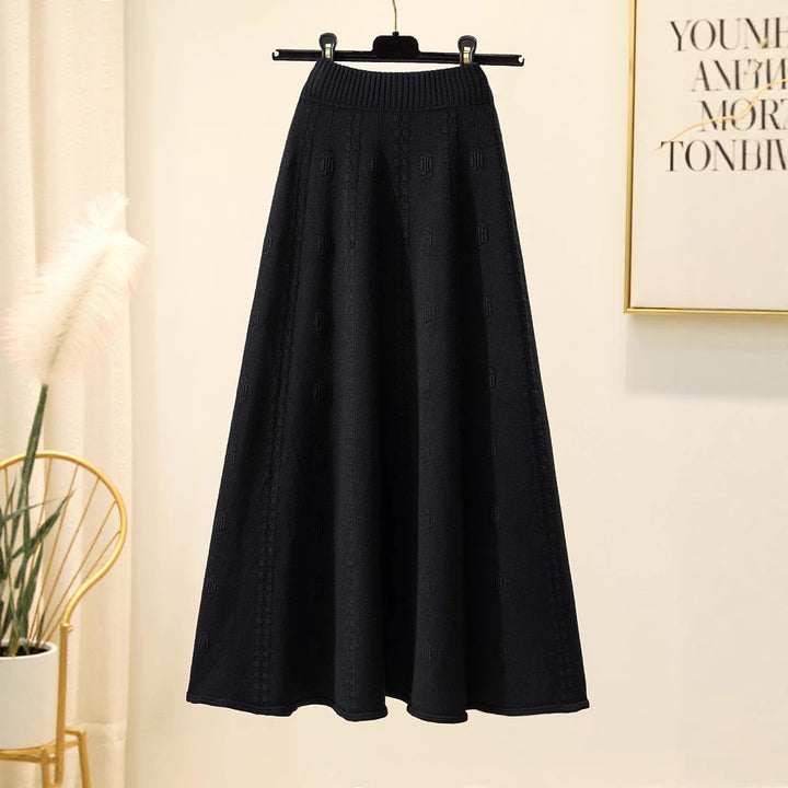Damen Eleganter, luftiger Maxirock mit Rippstruktur Echo Archiv