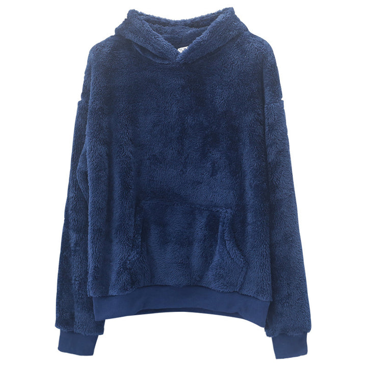 Unisex nan kuscheliger Teddy-Fleece Hoodie mit überlanger Passform und Kängurutasche Echo Archiv