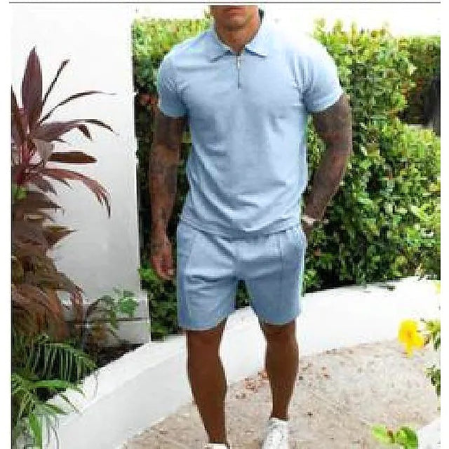 Herren Polo-Set mit funktionalem Kragen und modischem Schnitt Echoarchiv