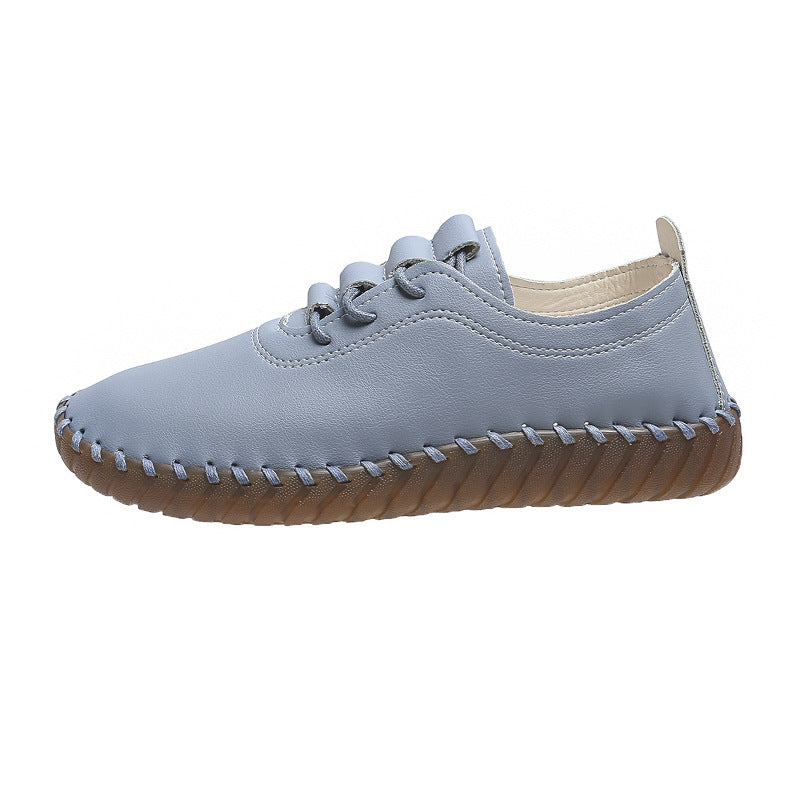 Damen handgenähter Komfort-Sneaker mit elastischer Schnürung und profilierter Kautschuksohle Echo Archiv