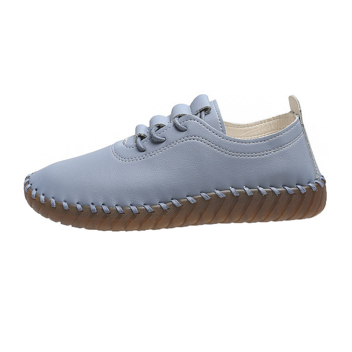 Damen handgenähter Komfort-Sneaker mit elastischer Schnürung und profilierter Kautschuksohle Echo Archiv