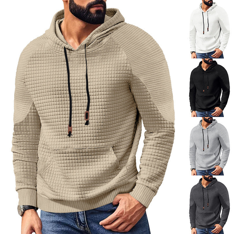 Herren Kapuzenpullover mit strukturierter Oberfläche und praktischer Kängurutasche Echoarchiv