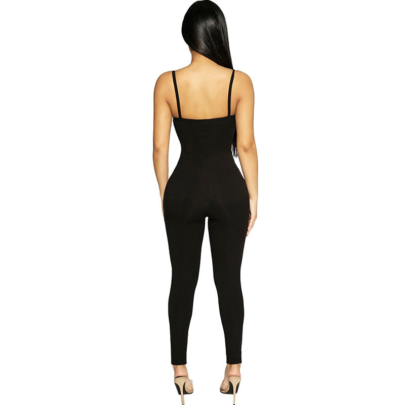 Damen Langärmeliger Jumpsuit mit schmalem Schnitt Echo Archiv
