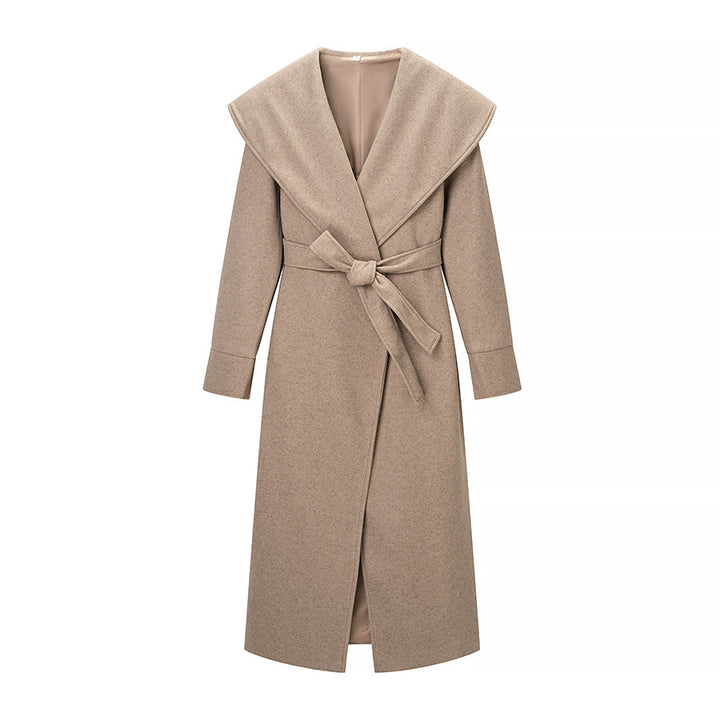 Damen Oversize Wollmix‑Mantel mit Schalkragen und lässiger Maxilänge Echo Archiv