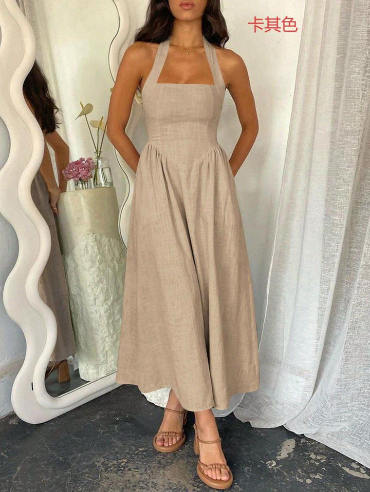 Damen Maxikleid mit sommerlichem Schnitt und süßen Spaghettiträgern Echo Archiv