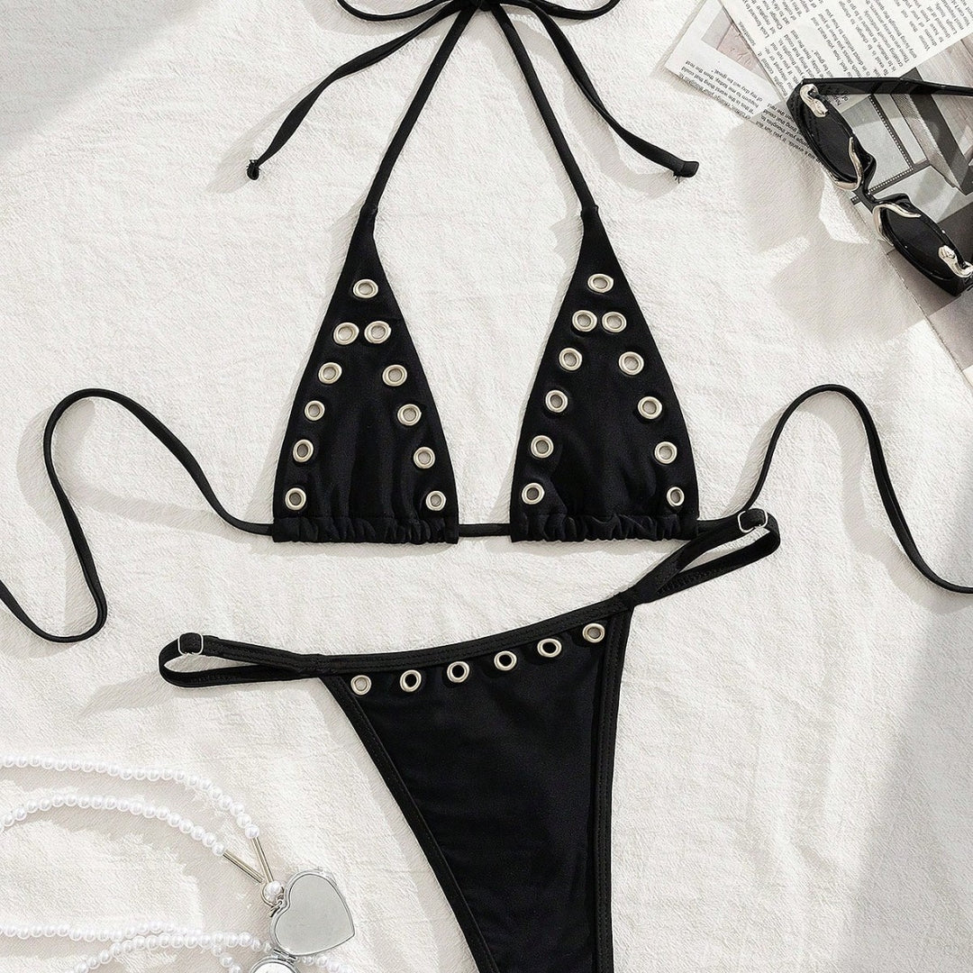 Damen Triangel-Bikini-Set mit glamourösen Zier-Details Echo Archiv
