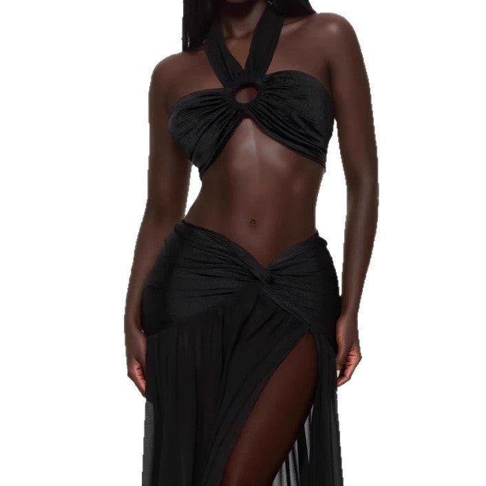 Damen Bandeau-Bikini-Set mit einzigartigem Knoten-Design Echo Archiv