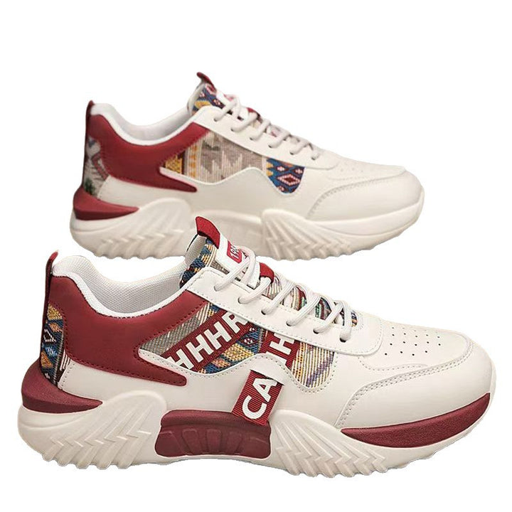 Damen Chunky-Plateau-Sneaker mit ethnischem Webmuster und gepolstertem Komfortschaft Echoarhiv