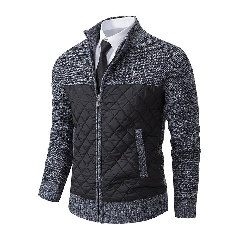 Herren gesteppte Freizeitjacke mit hochschließendem Kragen und praktischen Taschen Echoarchiv