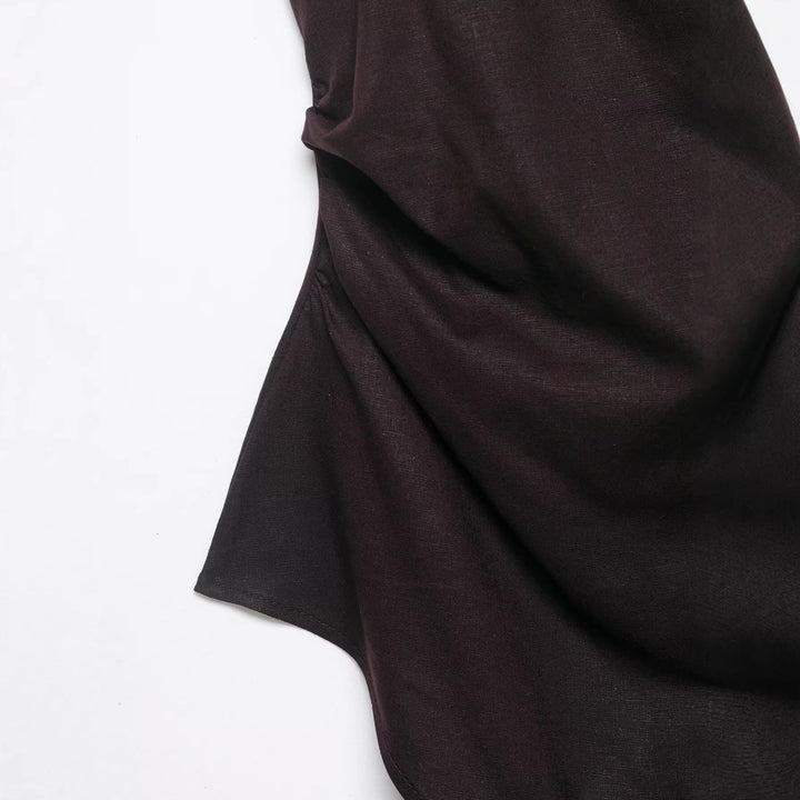 Damen asymmetrisches Top mit eleganter Drapierung Echo Archiv