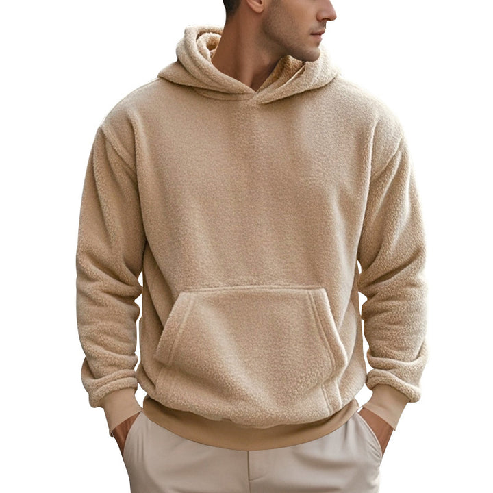 Herren kuscheliger Fleece-Hoodie mit praktischen Taschen und elastischen Bündchen Echoarchiv