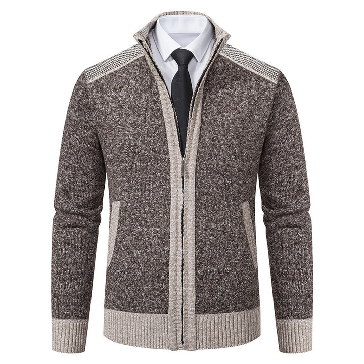 Herren Strickjacke mit hohem Kragen Echoarchiv
