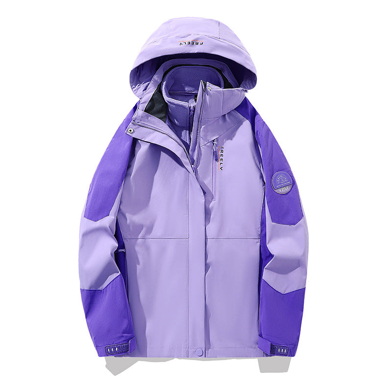 Herren nicht wasserdichte dreiteilige Winterjacke mit abnehmbarem Kapuze und Fleece-Innenjacke – Marzano