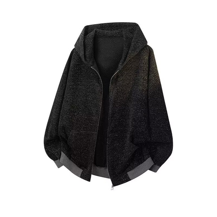 Damen Modische Jacke mit Kapuze und asymmetrischem Schnitt Echoarchiv