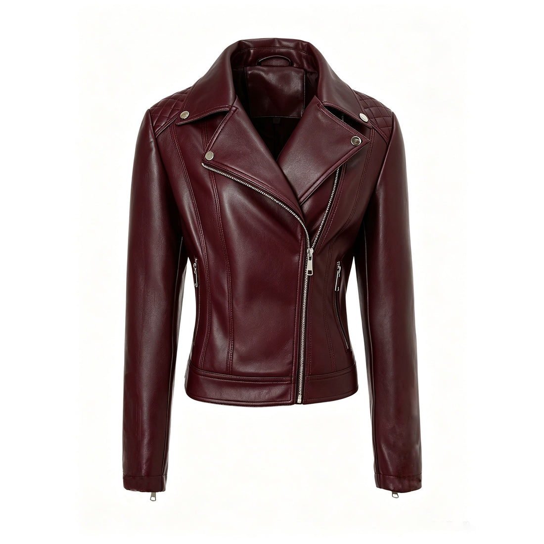 Damen Edle Bikerjacke mit Steppdesign – Célinea