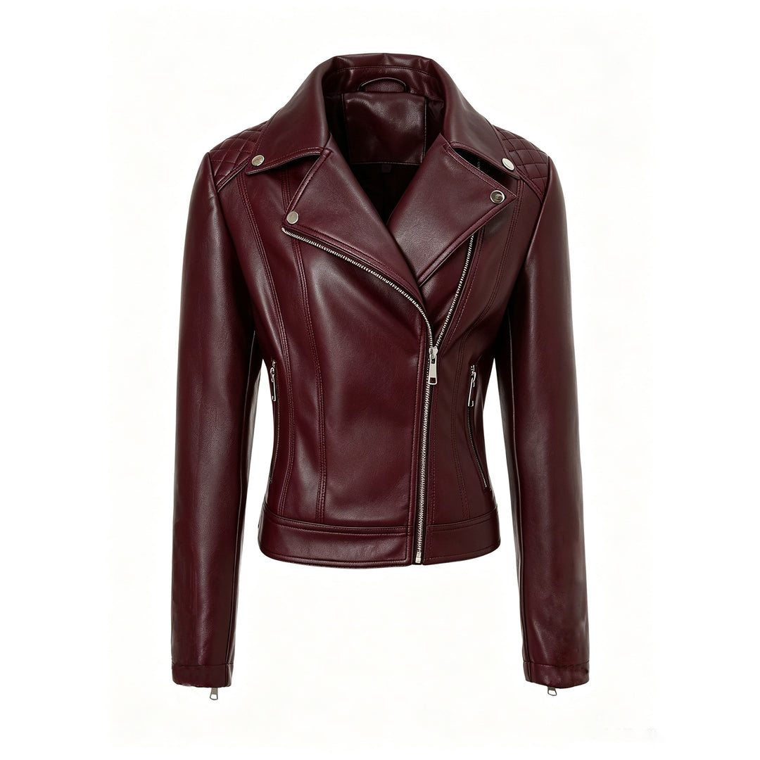 Damen Figurumspielende Kunstlederjacke Echo Archiv