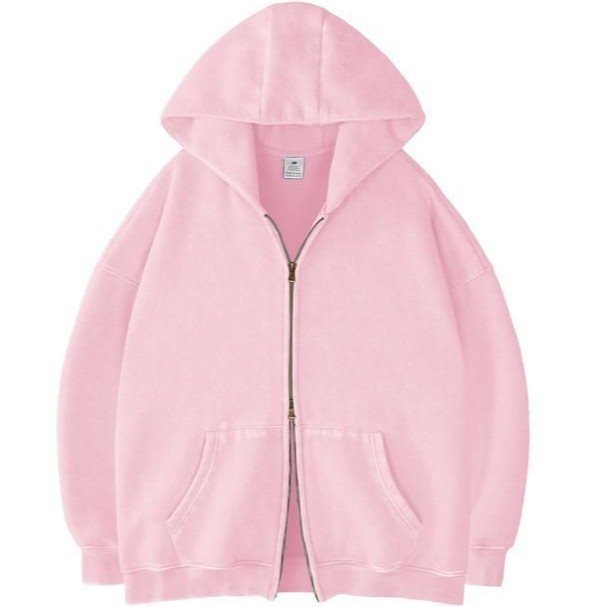 Unisex Oversized Kapuzenjacke mit Doppelreißverschluss und Kängurutaschen Echo Archiv