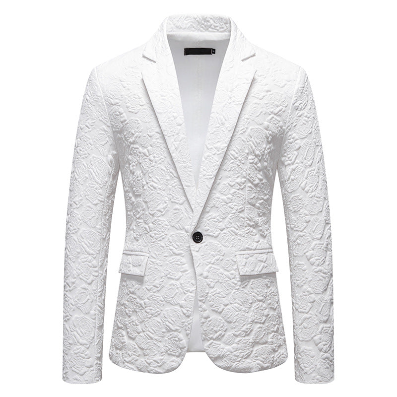 Herren nan strukturiertes Business-Sakko mit floraler Jacquardstruktur und Slim-Fit Echo Archiv
