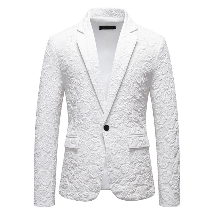 Herren nan strukturiertes Business-Sakko mit floraler Jacquardstruktur und Slim-Fit Echo Archiv
