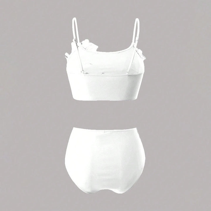 Damen Bikini-Set mit floralem 3D-Design und hochgeschnittenem Unterteil Echo Archiv