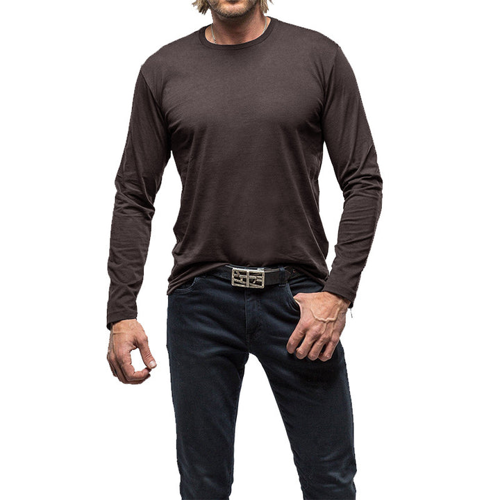 Herren Langarm T-Shirt aus hochwertigem Baumwollmix mit komfortablem Schnitt Echoarchiv