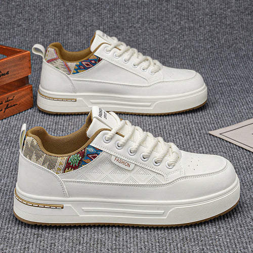 Damen Plateau-Sneaker mit Zierstickerei und gepolsterter Komfortsohle Echoarhiv – Névara