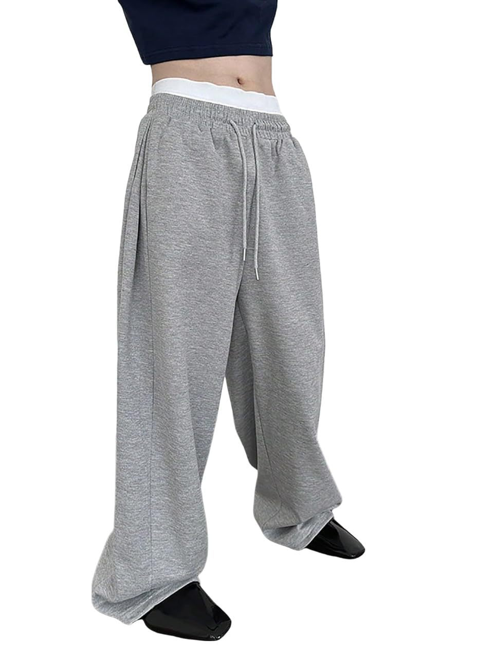 Unisex weite Sweatpants mit elastischem Bund, breitem Bein, Kordelzug und verdeckten Seitentaschen Echo Archiv