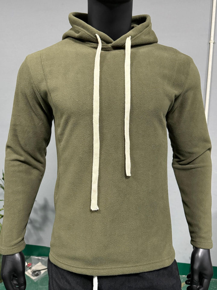 Herren Fleece Kapuzenpullover mit modischem Schnitt und seitlichen Reißverschlüssen Echoarchiv