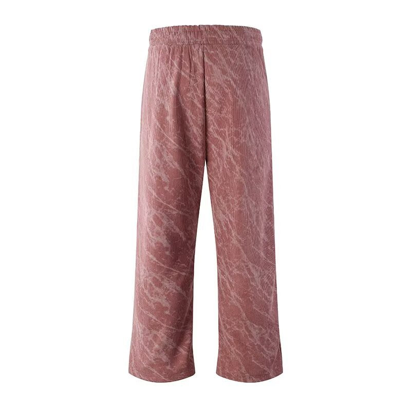 Herren Weite Cargo-Baggy-Hose mit Tunnelzugbund, Pattentaschen & technischem Marble-Print Echoarchiv