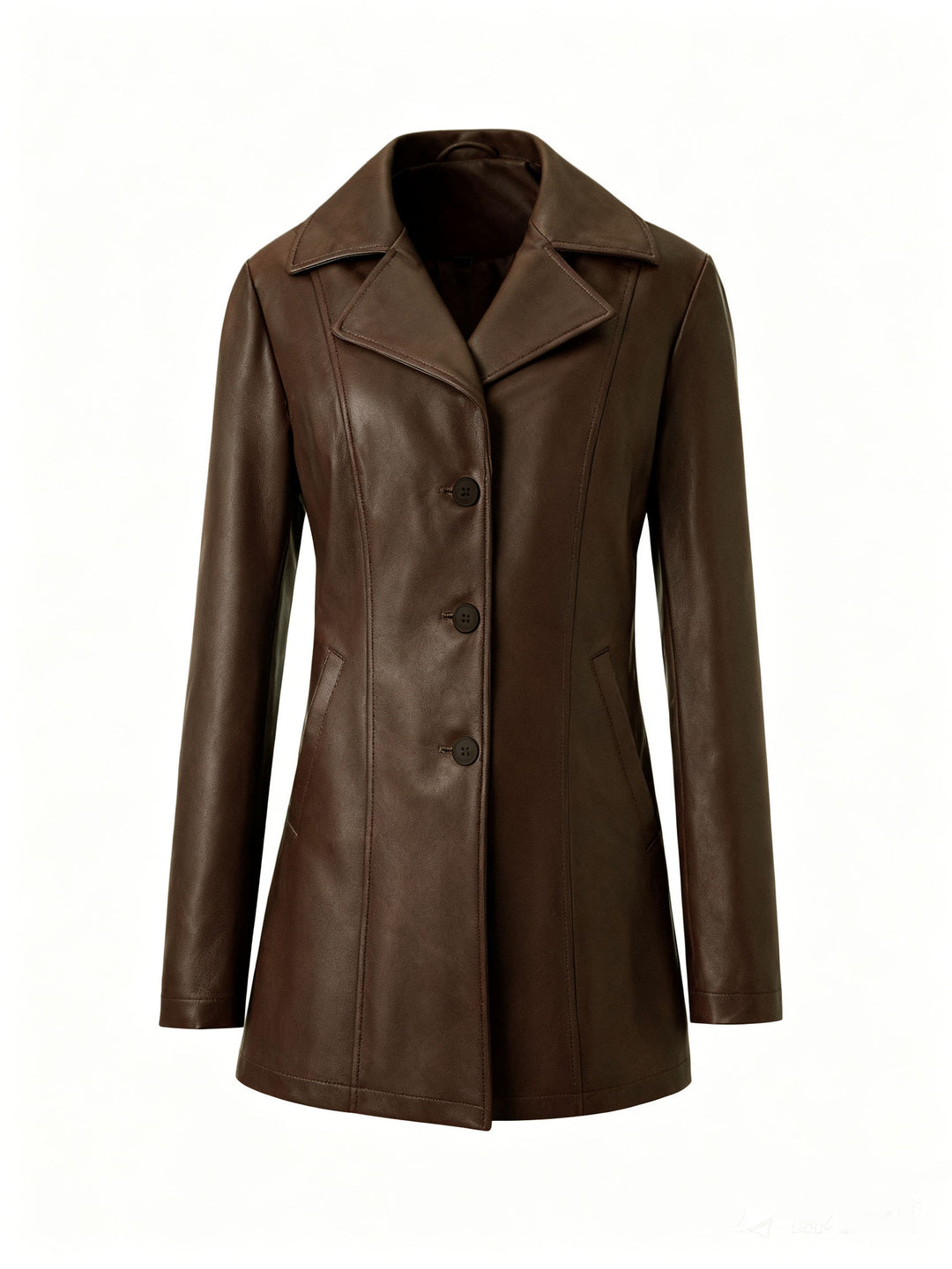 Damen Elegante Slim-Fit Kunstlederjacke Echo Archiv