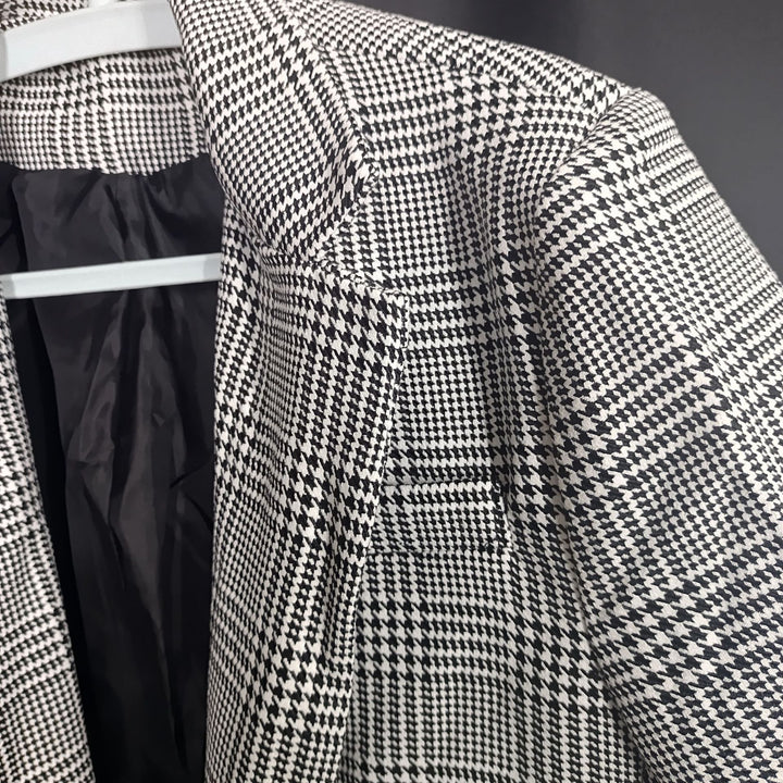 Herren eleganter Baumwoll-Blazer mit Hahnentrittmuster Echoarchiv